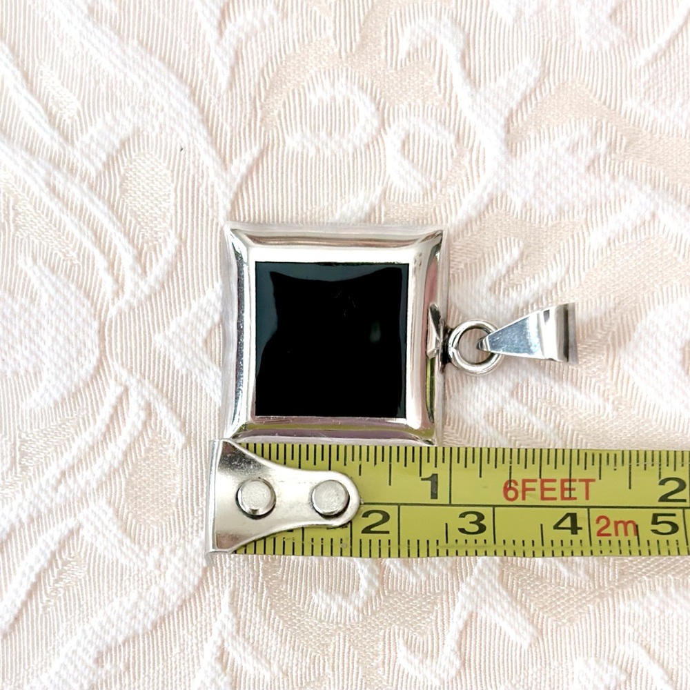 ATI Mexico Silver Black Onyx Pendant 🖤🩶🖤 - Picture 3 of 3